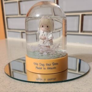 Decorative Snow Globe with Blonde Figurine